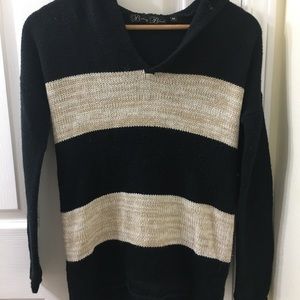 Hooded Sweater with Stripes